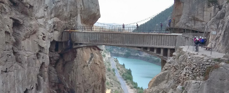 Hængebroen over kløften på Caminito del Rey